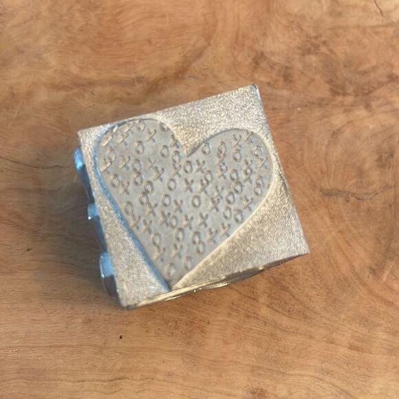 NEW. Vilmain Solid Pewter Paperweight Cube - Picture 5 of 10